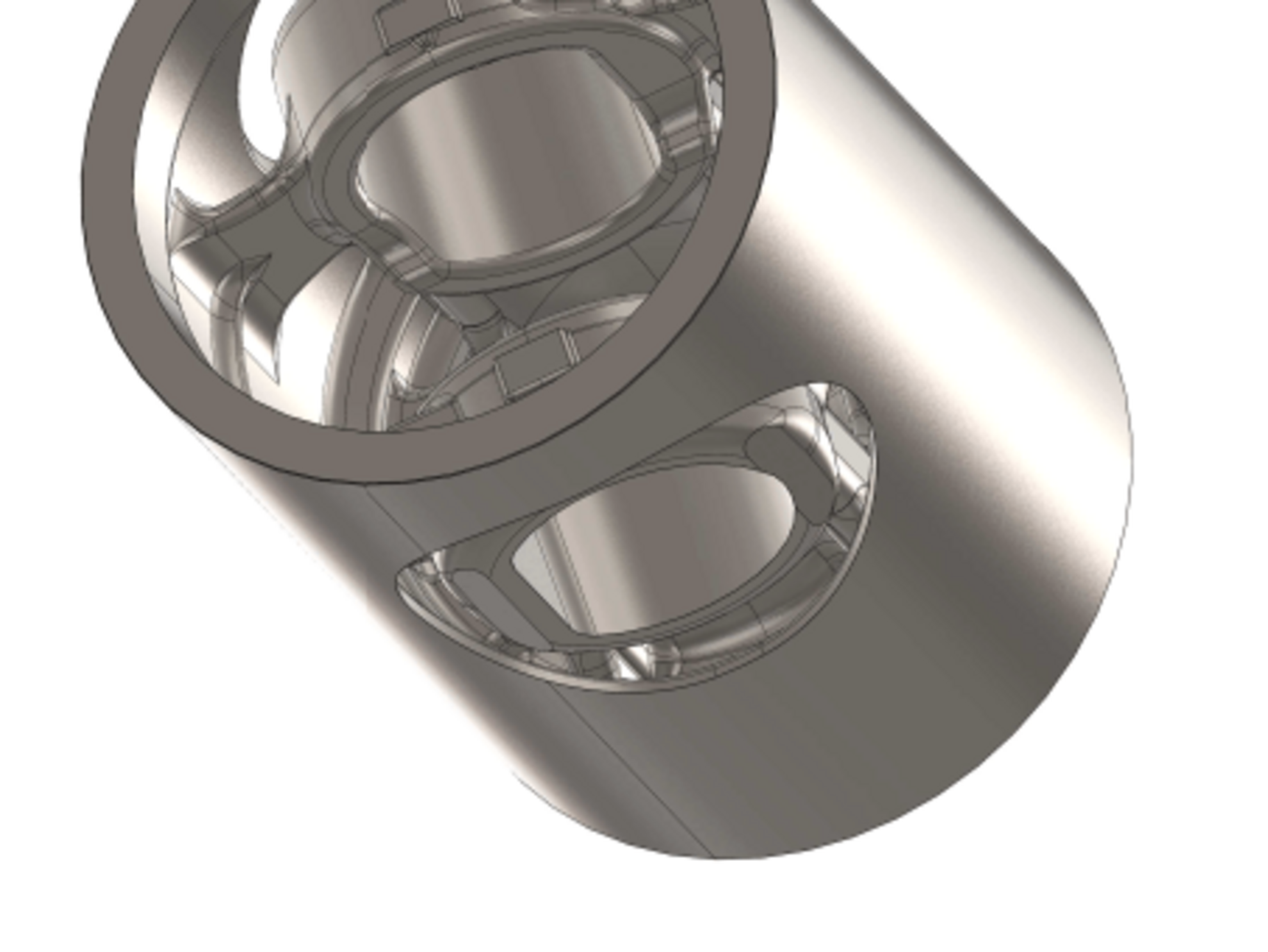 3D gerendertes Bild von einem Kolben in der Motorentechnik.