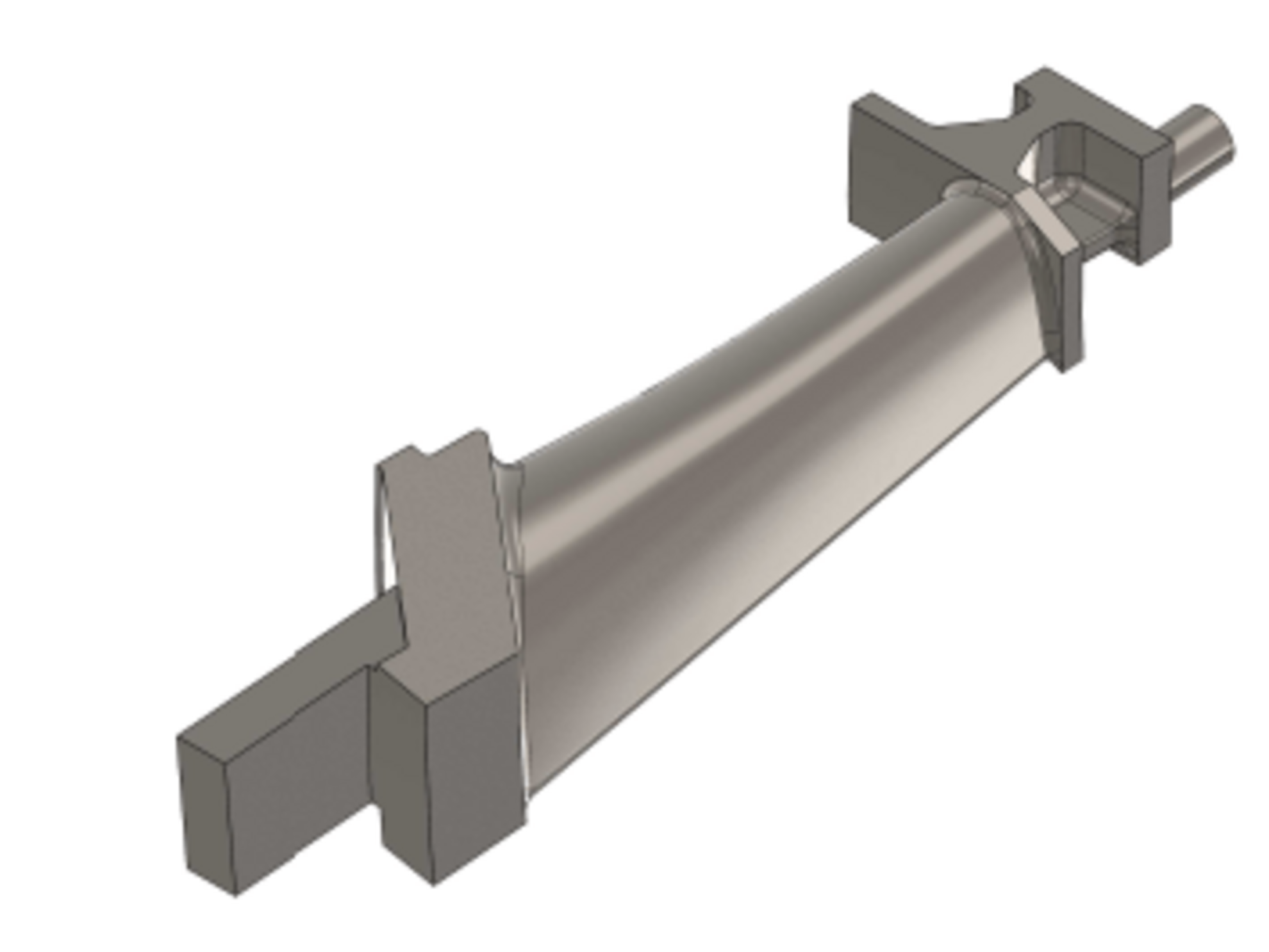3D gerendertes Bild von einer Leitschaufel in der Energietechnik.