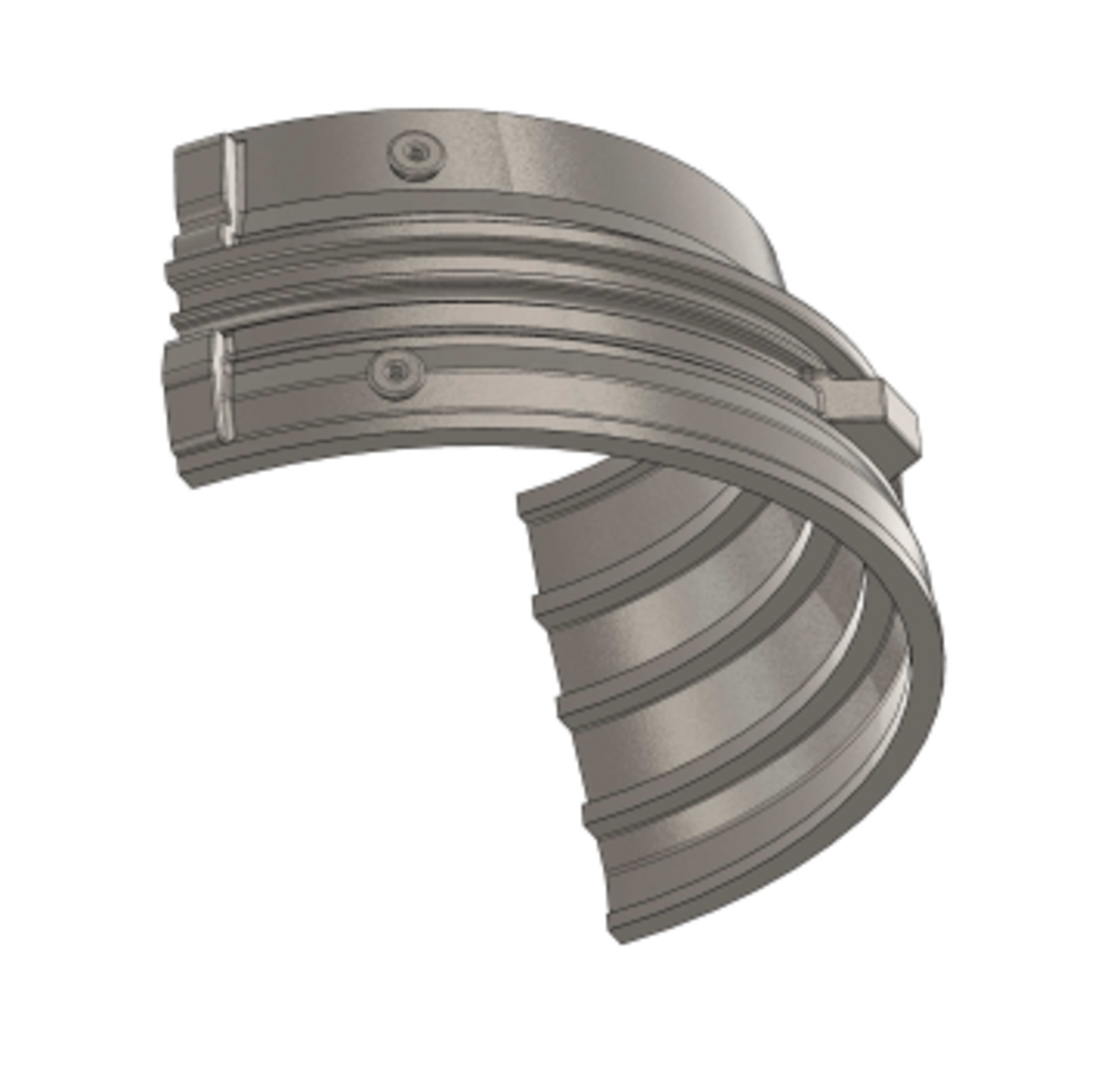 3D gerendertes Bild von einem Leitschaufelträger in der Energietechnik.