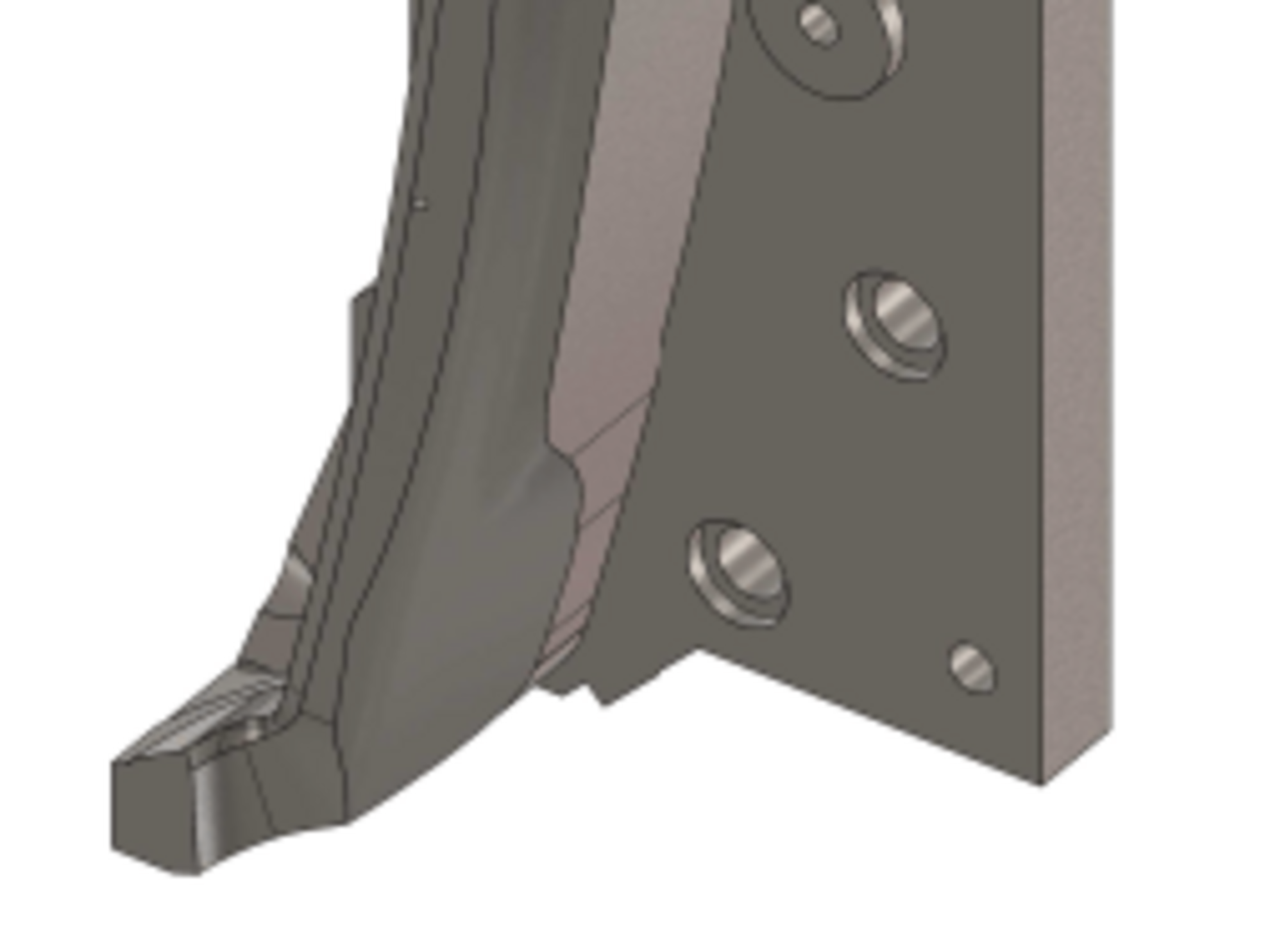 3D gerendertes Bild von einem Schneidmesser in der Werkzeugtechnik.