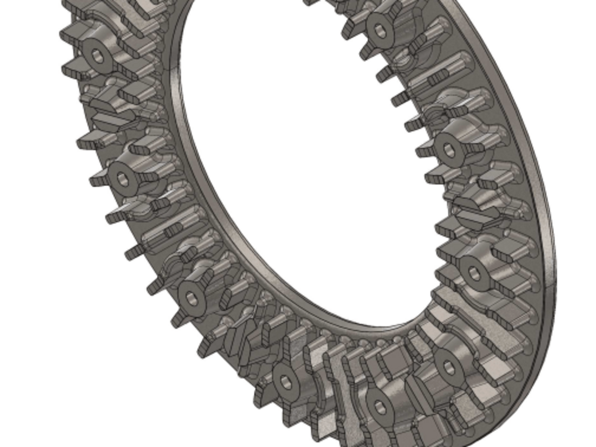 3D gerendertes Bild von einer Bremsscheibe in der Bahntechnik.